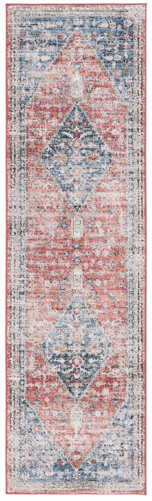 Safavieh Rosewood Turkish Runner Rug - Timeless Elegance With Traditional Patterns For Luxurious Home Decor Blue ,Red 85% Polpypropylene & 15% Polyester Shrink Row108j-9