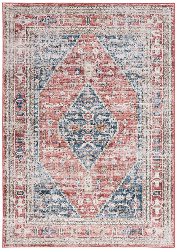 Safavieh Rosewood Turkish Runner Rug - Timeless Elegance With Traditional Patterns For Luxurious Home Decor Blue ,Red 85% Polpypropylene & 15% Polyester Shrink Row108j-9