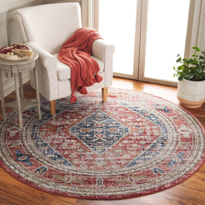 Safavieh Rosewood Turkish Runner Rug - Timeless Elegance With Traditional Patterns For Luxurious Home Decor Blue ,Red 85% Polpypropylene & 15% Polyester Shrink Row108j-9