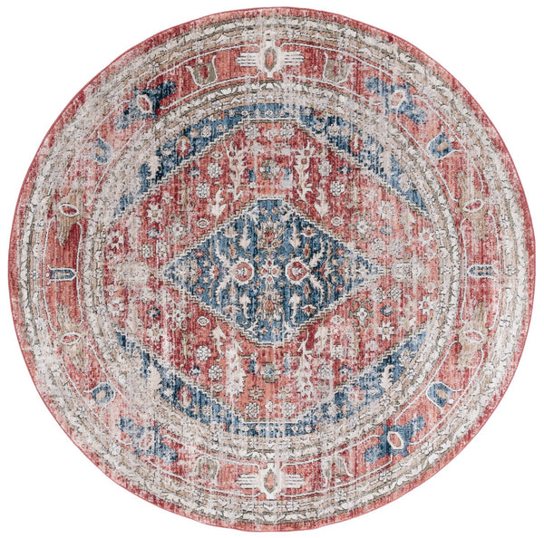 Safavieh Rosewood Turkish Runner Rug - Timeless Elegance With Traditional Patterns For Luxurious Home Decor Blue ,Red 85% Polpypropylene & 15% Polyester Shrink Row108j-9