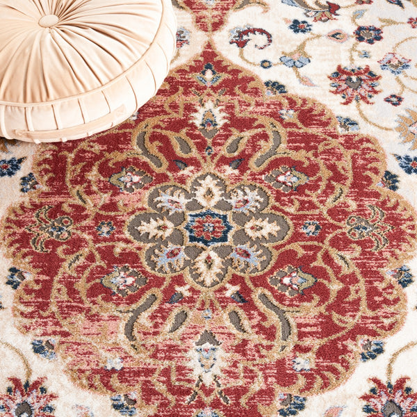 Safavieh Rosewood 114 Power Loomed TRADITIONAL Rug Ivory / Red ROW114A-9