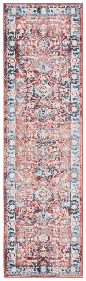 Safavieh Rosewood Traditional Style Runner Rug - Elegant Turkish Design For Hallways & Narrow Spaces Blue ,Red 85% Polpypropylene & 15% Polyester Shrink Row116j-28