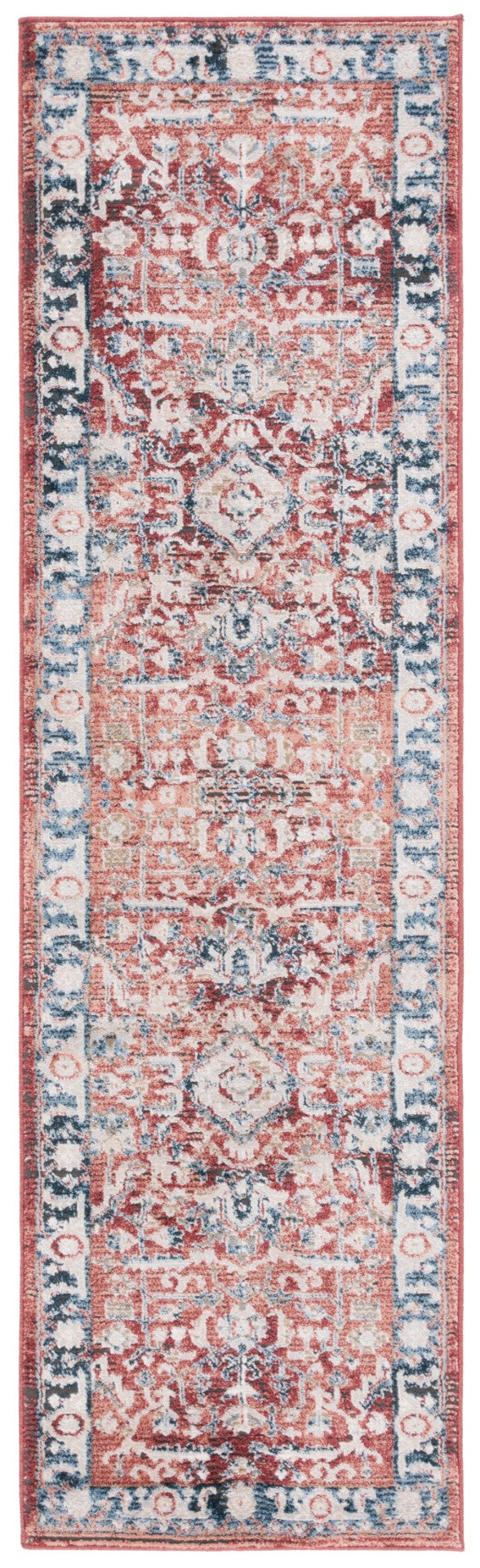 Safavieh Rosewood Traditional Area Rug With Floral Motifs - Elegant Home Décor For Timeless Sophistication Blue ,Red 85% Polpypropylene & 15% Polyester Shrink Row116j-4