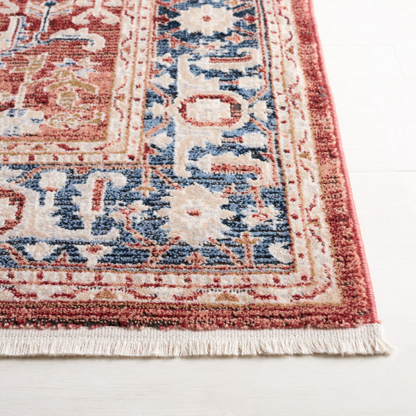 Safavieh Rosewood Traditional Style Runner Rug - Elegant Turkish Design For Hallways & Narrow Spaces Blue ,Red 85% Polpypropylene & 15% Polyester Shrink Row116j-5