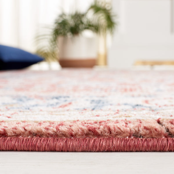 Safavieh Rosewood Traditional Style Runner Rug - Elegant Turkish Design For Hallways & Narrow Spaces Blue ,Red 85% Polpypropylene & 15% Polyester Shrink Row116j-5