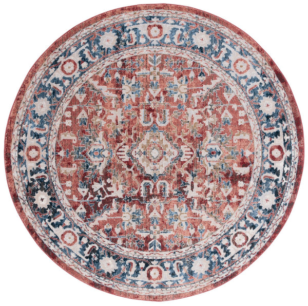Safavieh Rosewood Traditional Style Runner Rug - Elegant Turkish Design For Hallways & Narrow Spaces Blue ,Red 85% Polpypropylene & 15% Polyester Shrink Row116j-7r