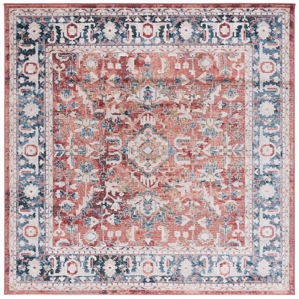 Safavieh Rosewood Traditional Style Runner Rug - Elegant Turkish Design For Hallways & Narrow Spaces Blue ,Red 85% Polpypropylene & 15% Polyester Shrink Row116j-7sq