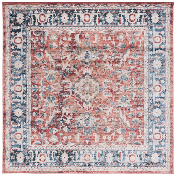 Safavieh Rosewood Traditional Style Runner Rug - Elegant Turkish Design For Hallways & Narrow Spaces Blue ,Red 85% Polpypropylene & 15% Polyester Shrink Row116j-7sq