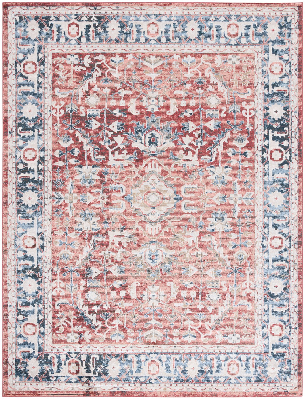 Safavieh Rosewood Traditional Style Runner Rug - Elegant Turkish Design For Hallways & Narrow Spaces Blue ,Red 85% Polpypropylene & 15% Polyester Shrink Row116j-7sq