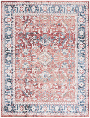 Safavieh Rosewood Traditional Style Runner Rug - Elegant Turkish Design For Hallways & Narrow Spaces Blue ,Red 85% Polpypropylene & 15% Polyester Shrink Row116j-8