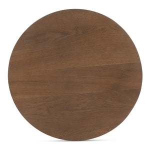 Moe's Home Theo Solid Oak Nightstand With Curved Minimalist Design And Soft-close Drawer For Modern Spaces Brown Solid Oak Rp-1011-03