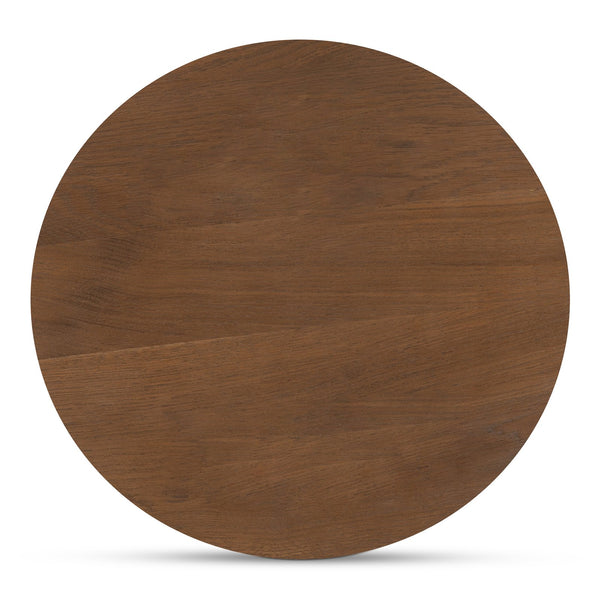 Moe's Home Theo Solid Oak Nightstand With Curved Minimalist Design And Soft-close Drawer For Modern Spaces Brown Solid Oak Rp-1012-03