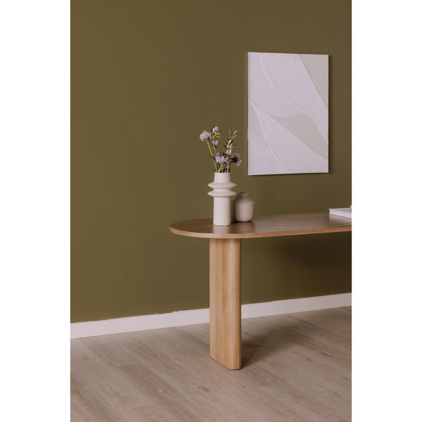 Moe's Home Theo Desk In Solid Oak - Stylish Minimalist Design With Open Shelves For Modern Home Office Solutions Natural Solid Oak Rp-1047-24