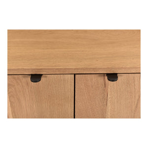 Moe's Home Theo Cabinet - Elegant Solid Oak Storage Solution With Soft-close Drawers For Modern Living Spaces Natural Solid Oak Wood,Back + Shelf, Mdf Veneer Oak Rp-1050-24