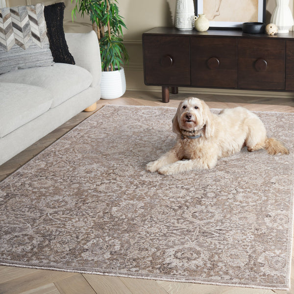 Safavieh Republica Elegant 8x10 Ft Area Rug - Luxurious Grey And Beige Power-loomed Design For Every Room Grey ,Beige 80% Polyester,20% Cotton Rpu452f-8