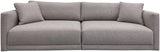 Parley RPY-001 33"H x 110"W x 40"D Sofa RPY-001  Upholstery: Oatmeal; Base: Brown Surya