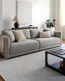 Parley RPY-001 33"H x 110"W x 40"D Sofa RPY-001  Upholstery: Oatmeal; Base: Brown Surya