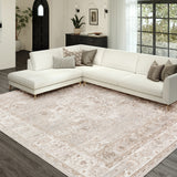 Dalyn Rugs Rhodes RR6 Power Woven 60% Polyester/40% Polypropylene Transitional Rug Taupe 9' x 13' RR6TP9X13