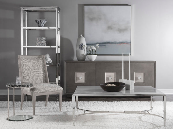 Lexington Artistica Home Mercury Stunning Media Console With Unique Finishes, Adjustable Shelves, And Elegant Design Gray Brown Wood 2025-908