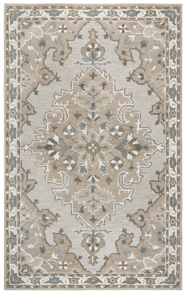 Rizzy Resonant RS931A Hand Tufted Transitional Wool Rug Tan/Dk.Tan 9' x 12'