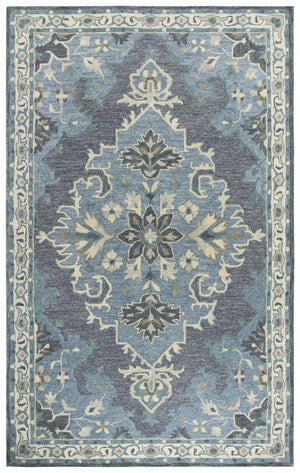 Rizzy Resonant RS932A Hand Tufted Transitional Wool Rug Dk.Gray/Gray Blue 9' x 12'