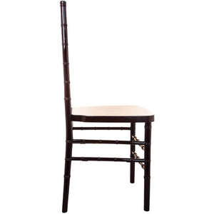 English Elm Advantage Chiavari Chair - Elegant Resin Seating for Upscale Events, Durable & Stackable Design Mahogany RSCHI-M