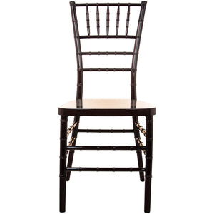 English Elm Advantage Chiavari Chair - Elegant Resin Seating for Upscale Events, Durable & Stackable Design Mahogany RSCHI-M