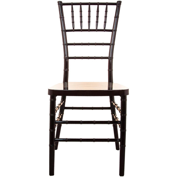 English Elm Advantage Chiavari Chair - Elegant Resin Seating for Upscale Events, Durable & Stackable Design Mahogany RSCHI-M