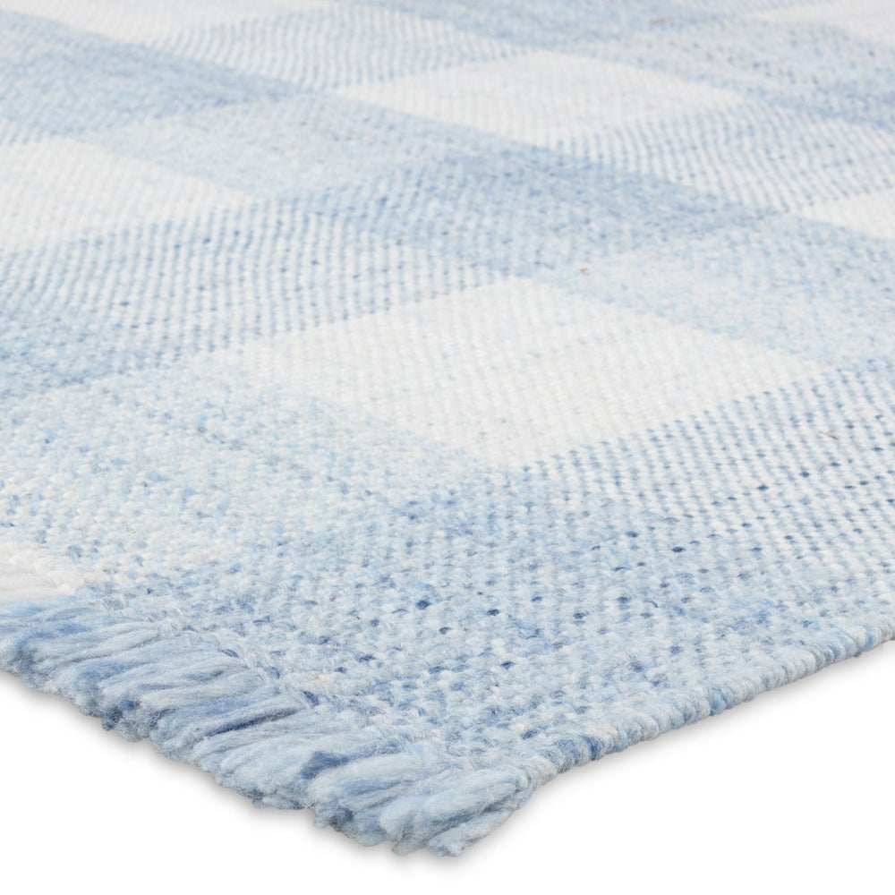Jaipur Living Respite Truce Rsp01 Handwoven Handmade 100% Polyester Geometric Stripes Outdoor Rug Blue, Ivory 100% Polyester Rug157345