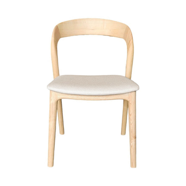 Lh Imports Rotondo Dining Chair - Elegant Solid Ash Wood Frame With Plush Polyester Cushion For Stylish Comfort Beige Ash Wood,Polyester,Foam Rtd025-nat