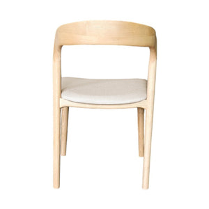 Lh Imports Rotondo Dining Chair - Elegant Solid Ash Wood Frame With Plush Polyester Cushion For Stylish Comfort Beige Ash Wood,Polyester,Foam Rtd025-nat