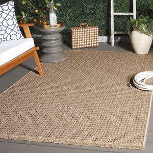 Safavieh Retreat Versatile Area Rug - Durable, Soft, And Stylish Addition For Indoor And Outdoor Spaces Natural ,Brown 87% Polypropylene,13% Polyester Rte252b-5