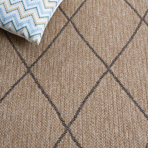 Safavieh Retreat Luxurious Indoor Outdoor Area Rug - Elegant Natural And Black Design For Any Space Natural ,Black 87% Polypropylene,13% Polyester Rte256b-7r