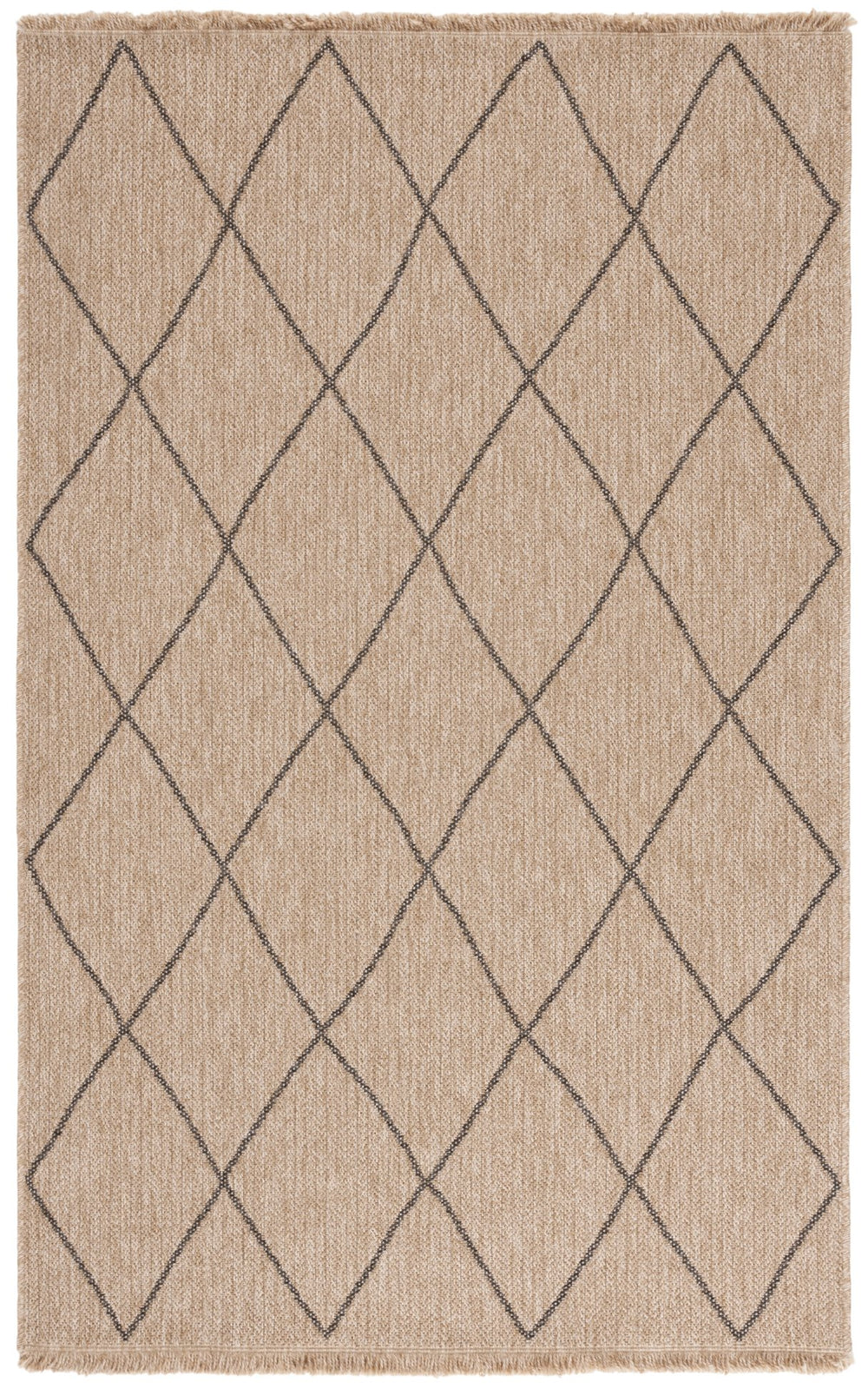 Safavieh Retreat Luxurious Indoor Outdoor Area Rug - Elegant Natural And Black Design For Any Space Natural ,Black 87% Polypropylene,13% Polyester Rte256b-7r