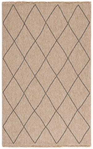 Safavieh Retreat Luxurious Indoor Outdoor Area Rug - Elegant Natural And Black Design For Any Space Natural ,Black 87% Polypropylene,13% Polyester Rte256b-7r