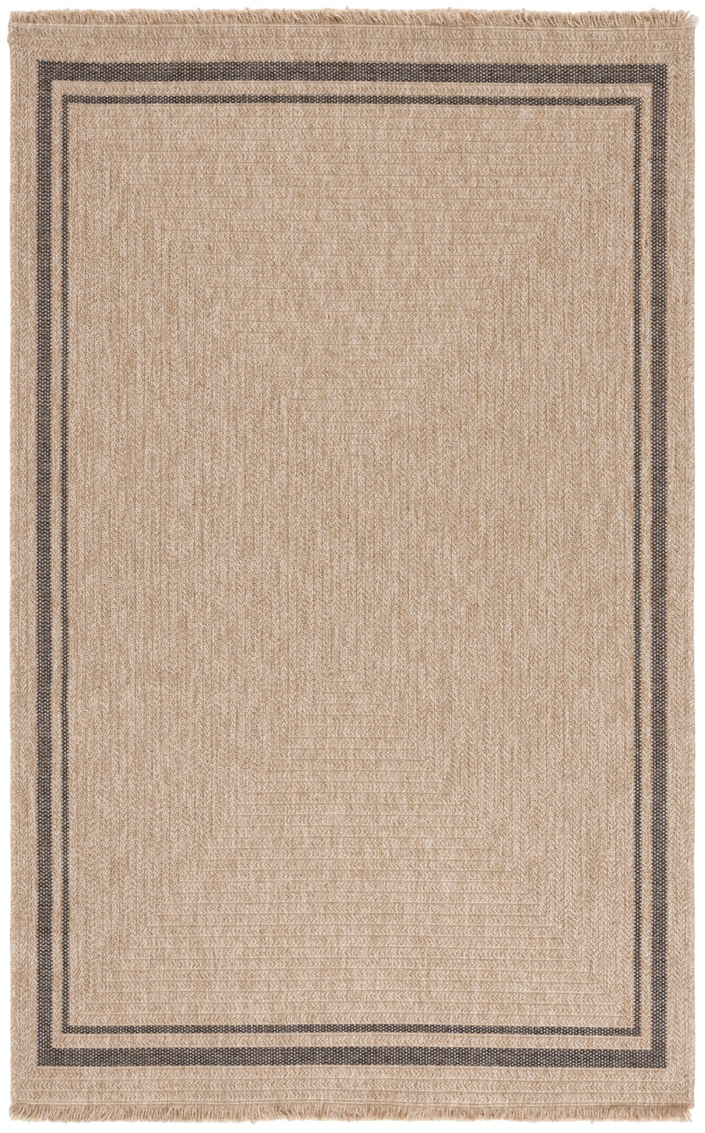 Safavieh Retreat Elegance Area Rug - Versatile Indoor/Outdoor Design For Ultimate Style And Comfort In Any Space Natural ,Black 87% Polypropylene,13% Polyester Rte260b-4