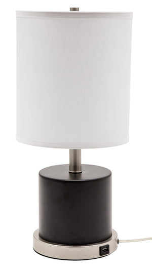 House Of Troy Rupert Table Lamp With Stylish Satin Nickel Accents And Convenient Usb Port For Modern Living Spaces Black Metal Ru752-blk