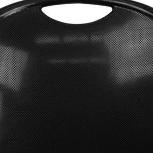 English Elm HERCULES Ultra-Compact Stack Chair with 880 lb Capacity, Chrome Frame, Ergonomic Design for Comfort Black Plastic/Black Frame RUT-188-BK-GG