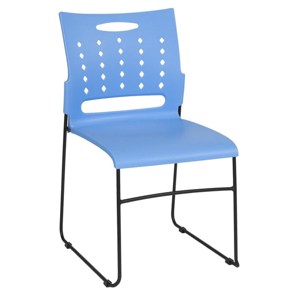 English Elm HERCULES High-Capacity Stack Chair with Air-Vent Back, Ergonomic Design for Commercial Use Blue RUT-2-BL-GG
