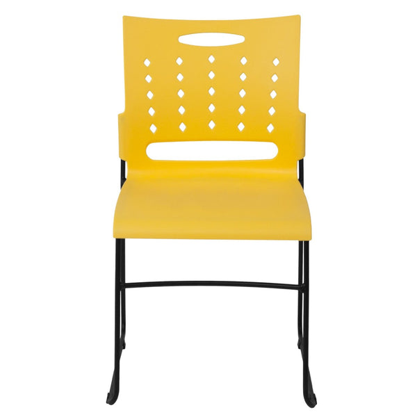 English Elm HERCULES High-Capacity Stack Chair with Air-Vent Back, Ergonomic Design for Commercial Use Yellow RUT-2-YL-GG