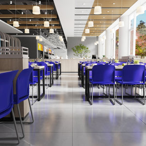 English Elm HERCULES 880 lb. Capacity Contoured Stack Chair - Ergonomic Design for Office, Event & Cafeteria Use Blue RUT-238A-BL-GG