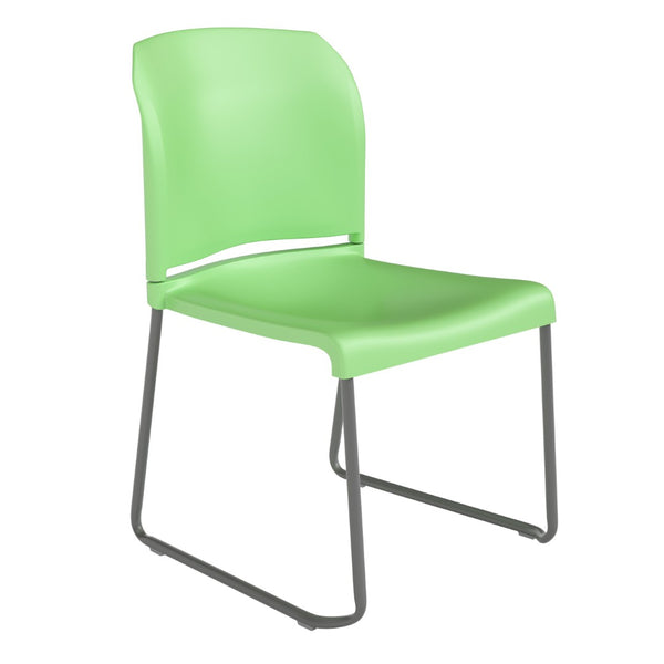 English Elm HERCULES 880 lb. Capacity Contoured Stack Chair - Ergonomic Design for Office, Event & Cafeteria Use Green RUT-238A-GN-GG