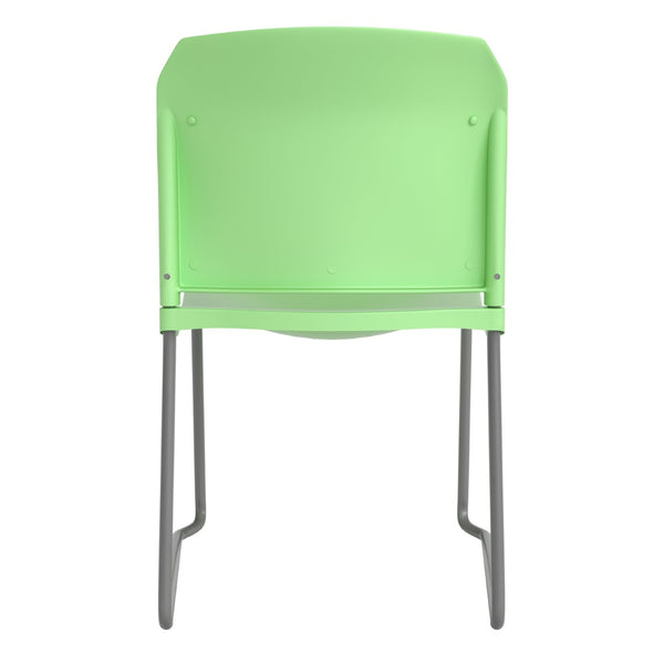 English Elm HERCULES 880 lb. Capacity Contoured Stack Chair - Ergonomic Design for Office, Event & Cafeteria Use Green RUT-238A-GN-GG