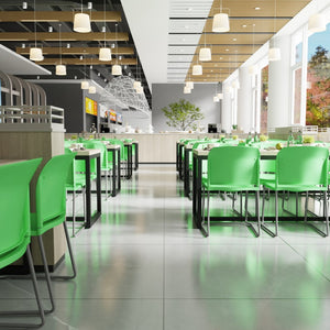 English Elm HERCULES 880 lb. Capacity Contoured Stack Chair - Ergonomic Design for Office, Event & Cafeteria Use Green RUT-238A-GN-GG