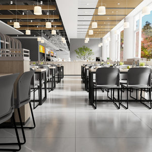 English Elm HERCULES 880 lb. Capacity Contoured Stack Chair - Ergonomic Design for Office, Event & Cafeteria Use Gray RUT-238A-GY-GG