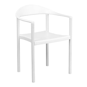 English Elm HERCULES Heavy-Duty Cafe Stack Chair - 1000 lb Capacity, Ergonomic Comfort for Dining & Events White RUT-418-WH-GG