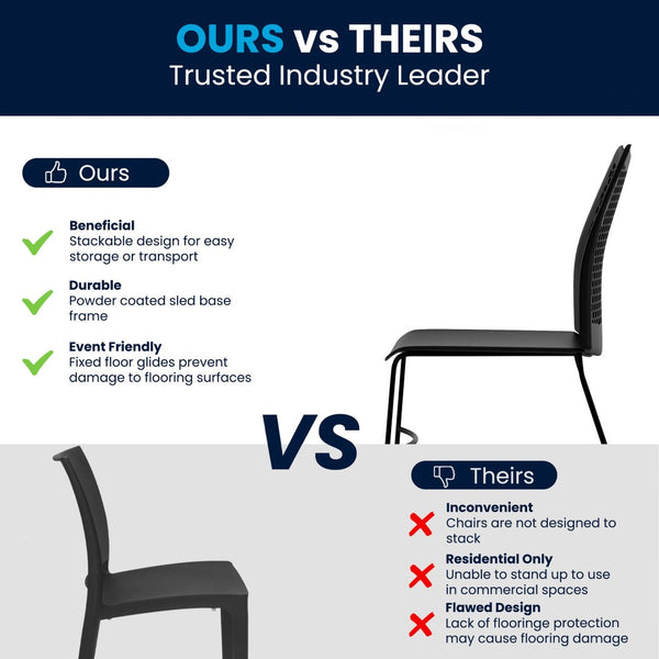 English Elm HERCULES 661 lb. Capacity Stack Chair with Air-Vent Back, Durable Design for High-Use Environments Black RUT-498A-BLACK-GG