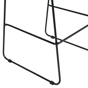 English Elm HERCULES Stackable Bar Stool with Ventilated Backrest for Comfort in Cafes and Event Spaces Black Plastic/Black Frame RUT-498A-BS-BK-GG