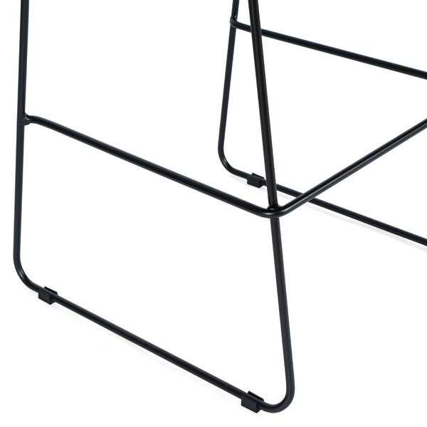 English Elm HERCULES Stackable Bar Stool with Ventilated Backrest for Comfort in Cafes and Event Spaces Black Plastic/Black Frame RUT-498A-BS-BK-GG