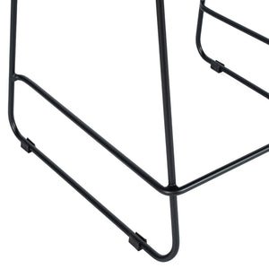 English Elm HERCULES Stackable Counter Stool with Airflow Back, Durable Sled Base for Comfort & Space-Saving Design Black Plastic/Black Frame RUT-498A-CS-BK-GG